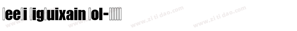 ReeJi BigRuixain Bol字体转换